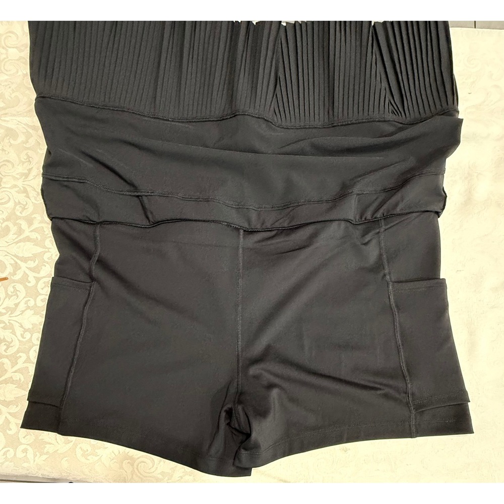 Mondetta Drop Waist Pleated Skort Womens XL Black Performance Skirt Preppy - Picture 6 of 10